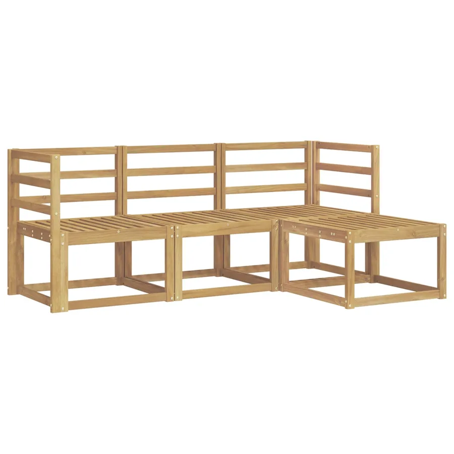 Ensemble de canapés d'extérieur 4 pcs Blanc - 2