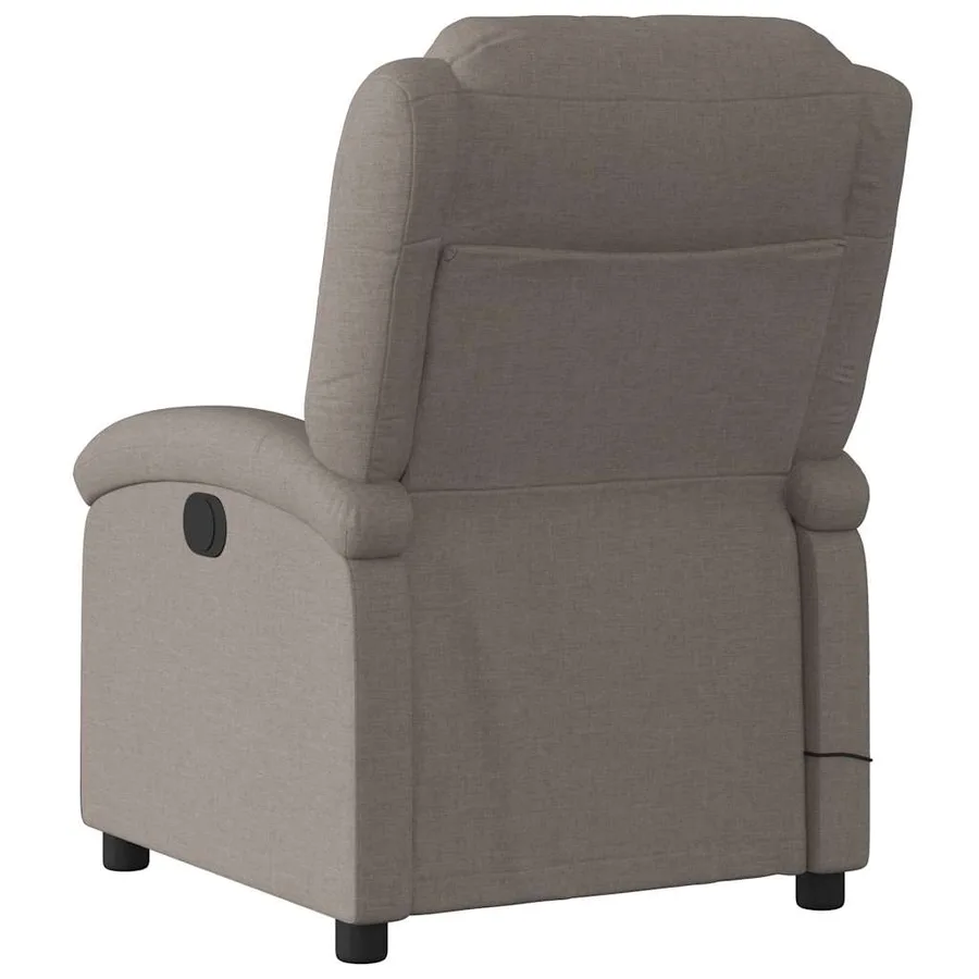 Fauteuil de massage inclinable électrique Taupe Tissu - 5