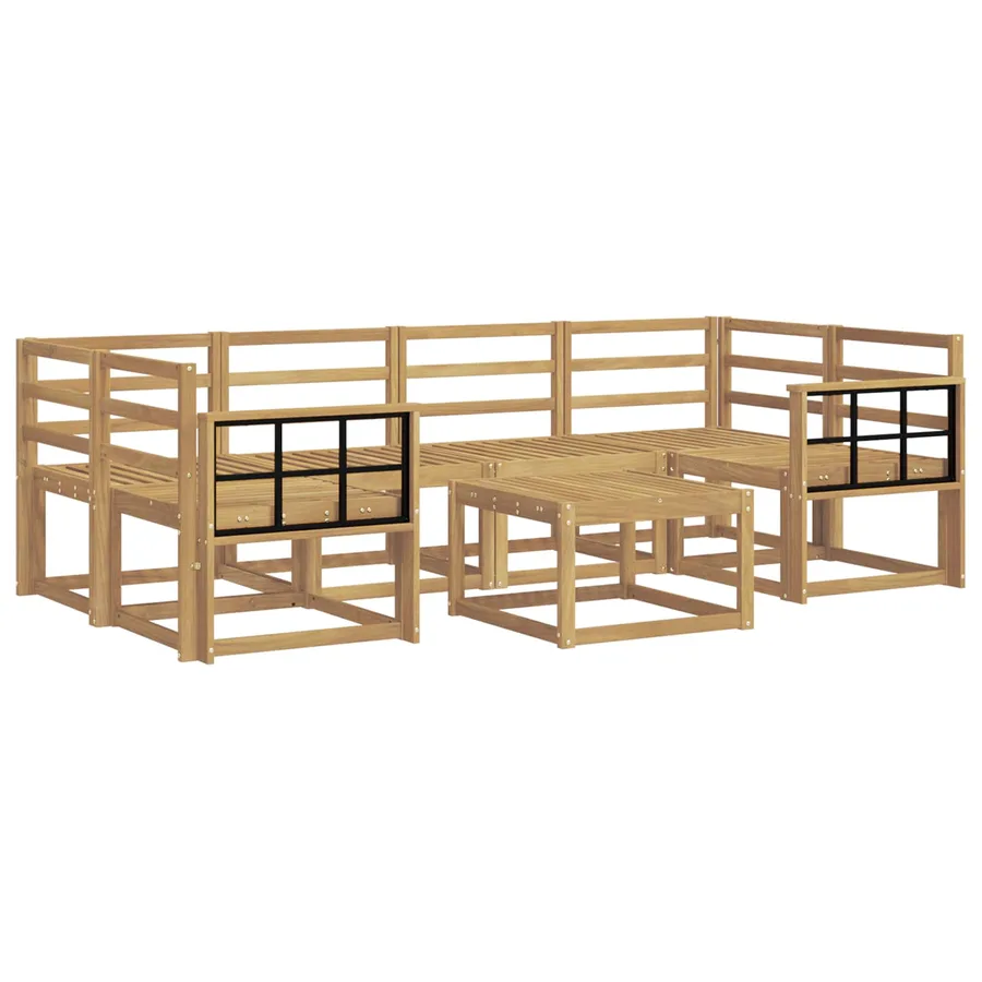 Ensemble de canapés d'extérieur 7 pcs Blanc 59 x 59 x 37 cm - 2