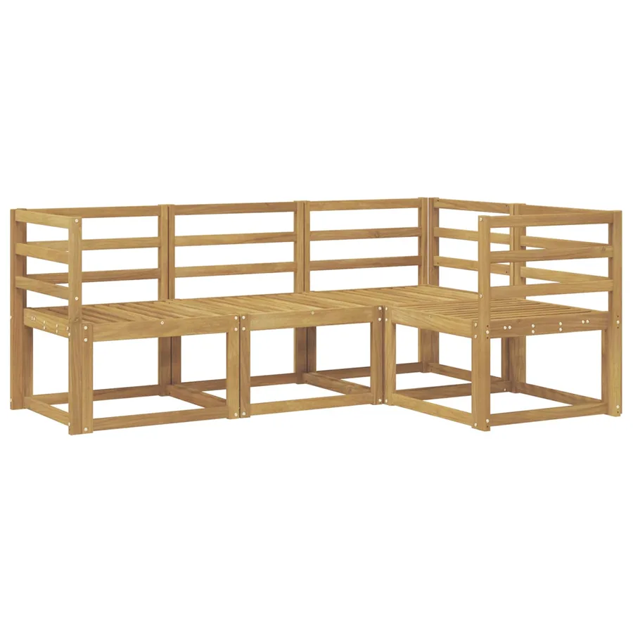 Ensemble de canapés d'extérieur 4 pcs Blanc - 2
