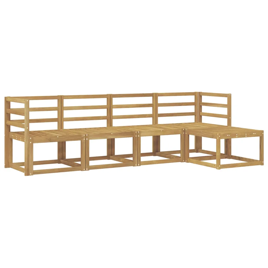 Ensemble de canapés d'extérieur 5 pcs Blanc 245 x 122,5 x 73 cm - 2
