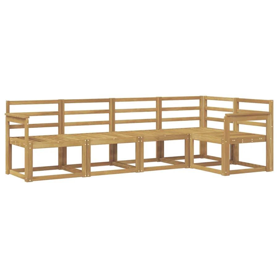 Ensemble de canapés d'extérieur 5 pcs Blanc - 2