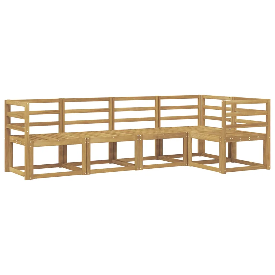 Ensemble de canapés d'extérieur 5 pcs Blanc - 2