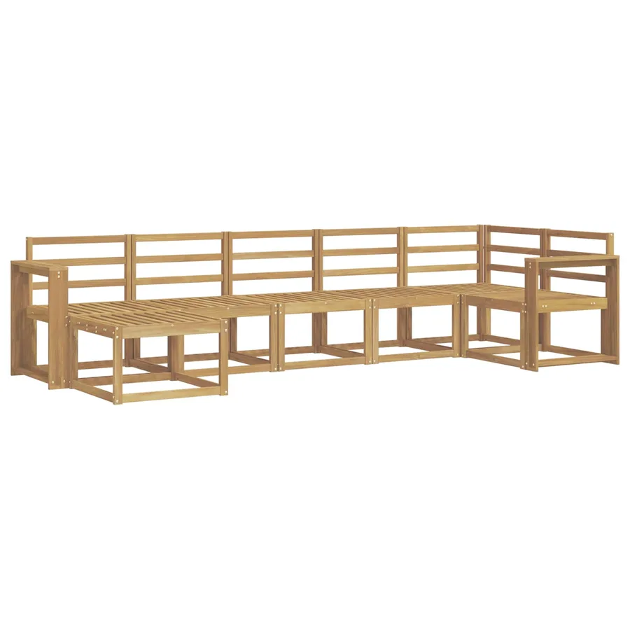 Ensemble de canapés d'extérieur 7 pcs Blanc - 2