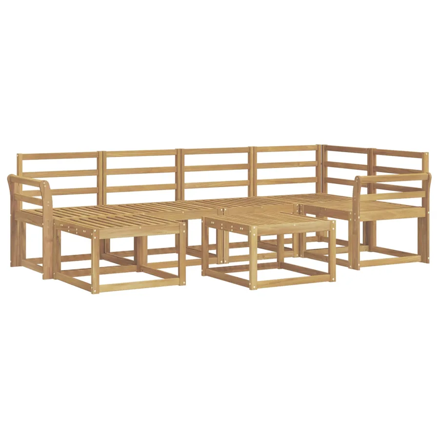 Ensemble de canapés d'extérieur 7 pcs Blanc - 2