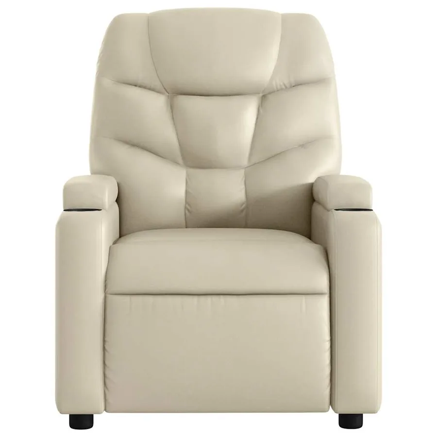 Fauteuil inclinable électrique Crème Similicuir - 9