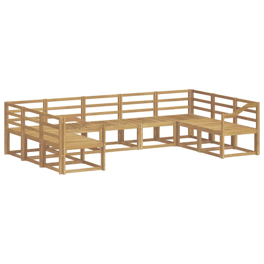 Ensemble de canapés d'extérieur 9 pcs Blanc - 2