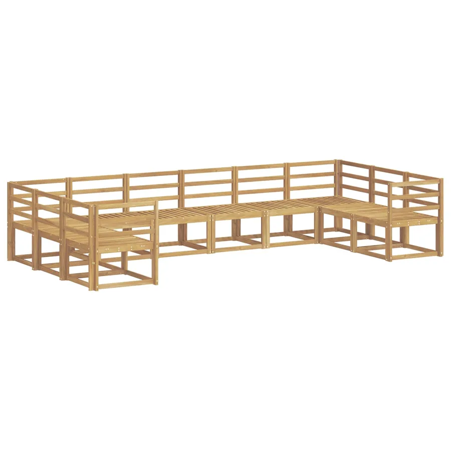 Ensemble de canapés d'extérieur 10 pcs Blanc - 2