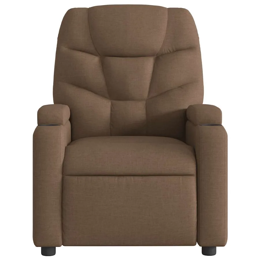 Fauteuil inclinable électrique Marron Tissu - 9