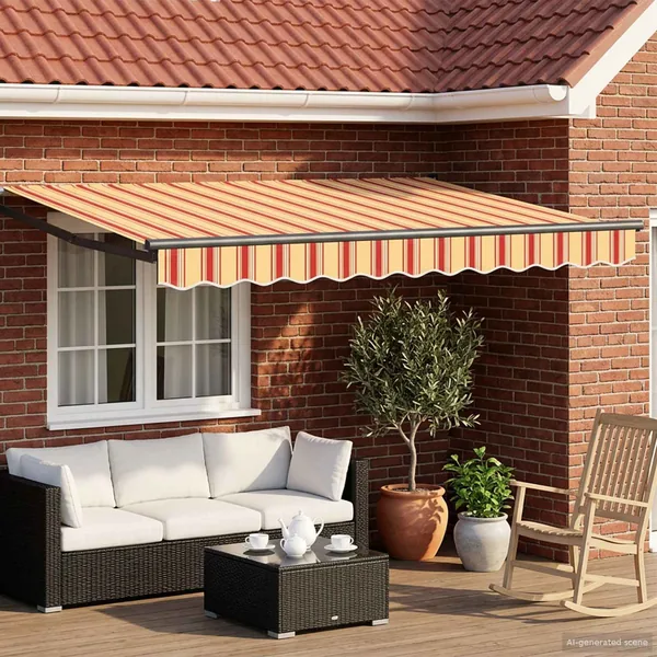 Auvent rétractable électrique Multicolore 2,5 x 2 m
