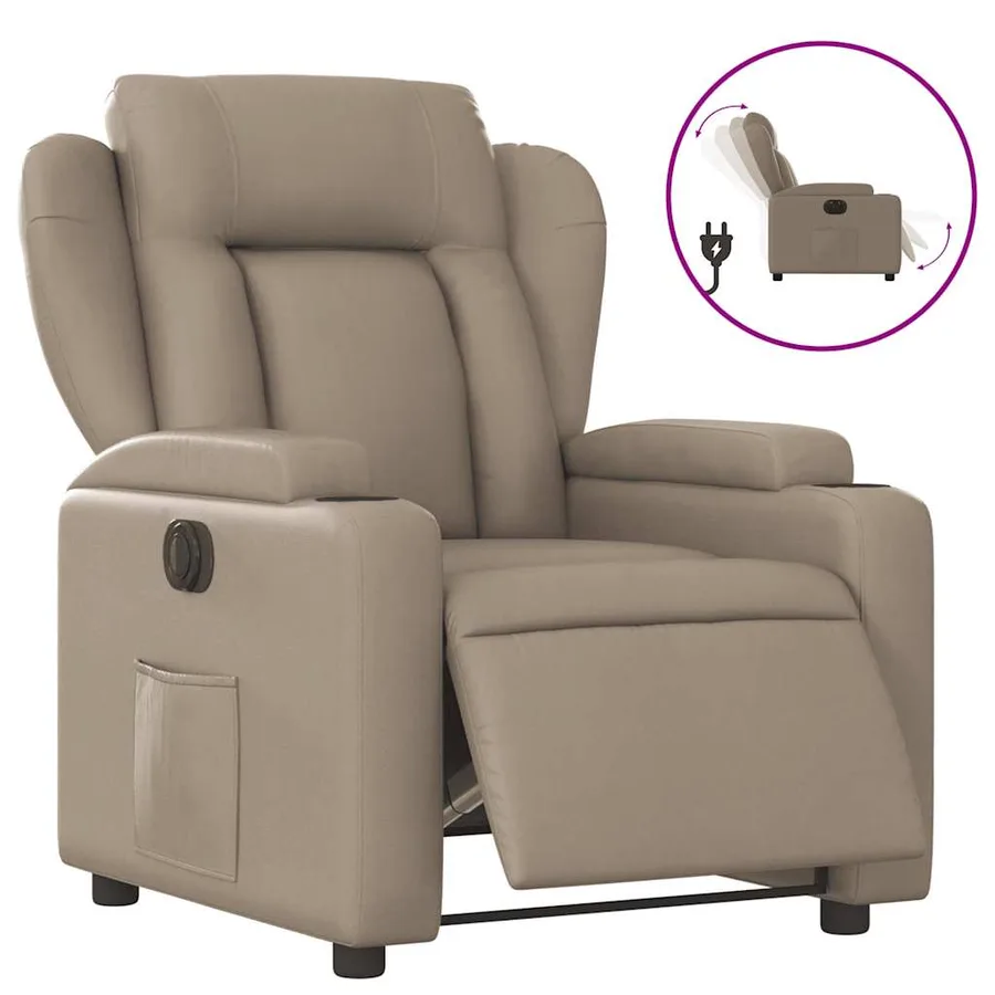 Fauteuil inclinable électrique Cappuccino Similicuir - 2