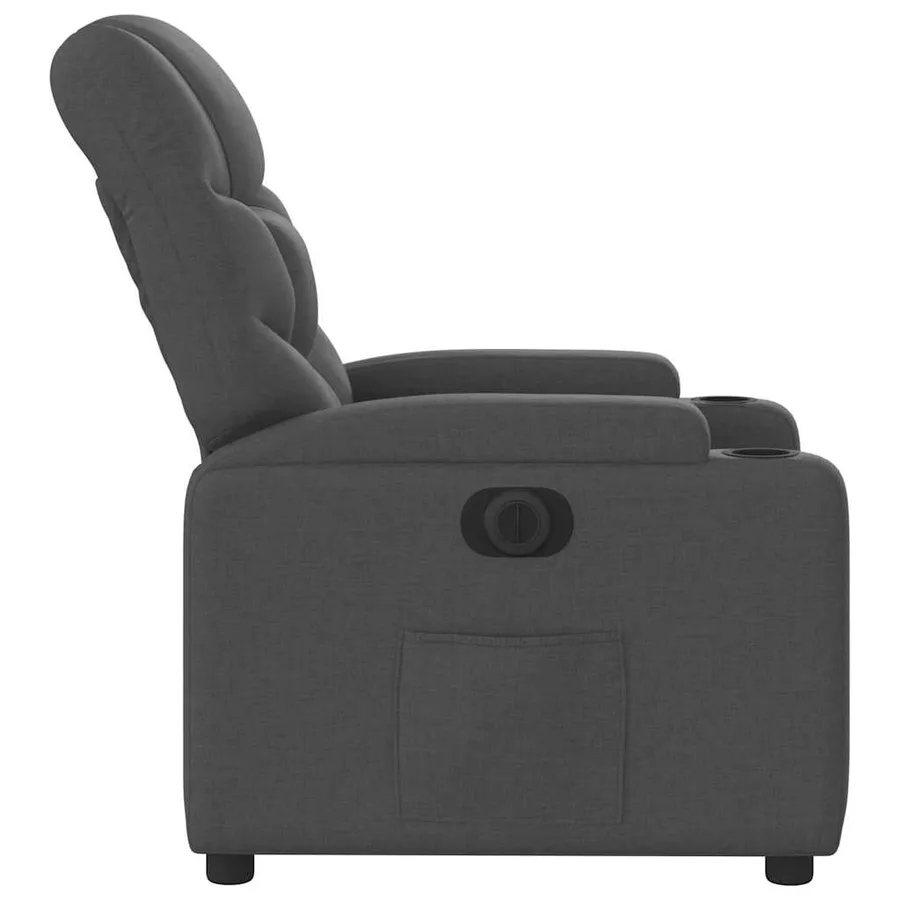 Fauteuil inclinable électrique Noir Tissu - 10
