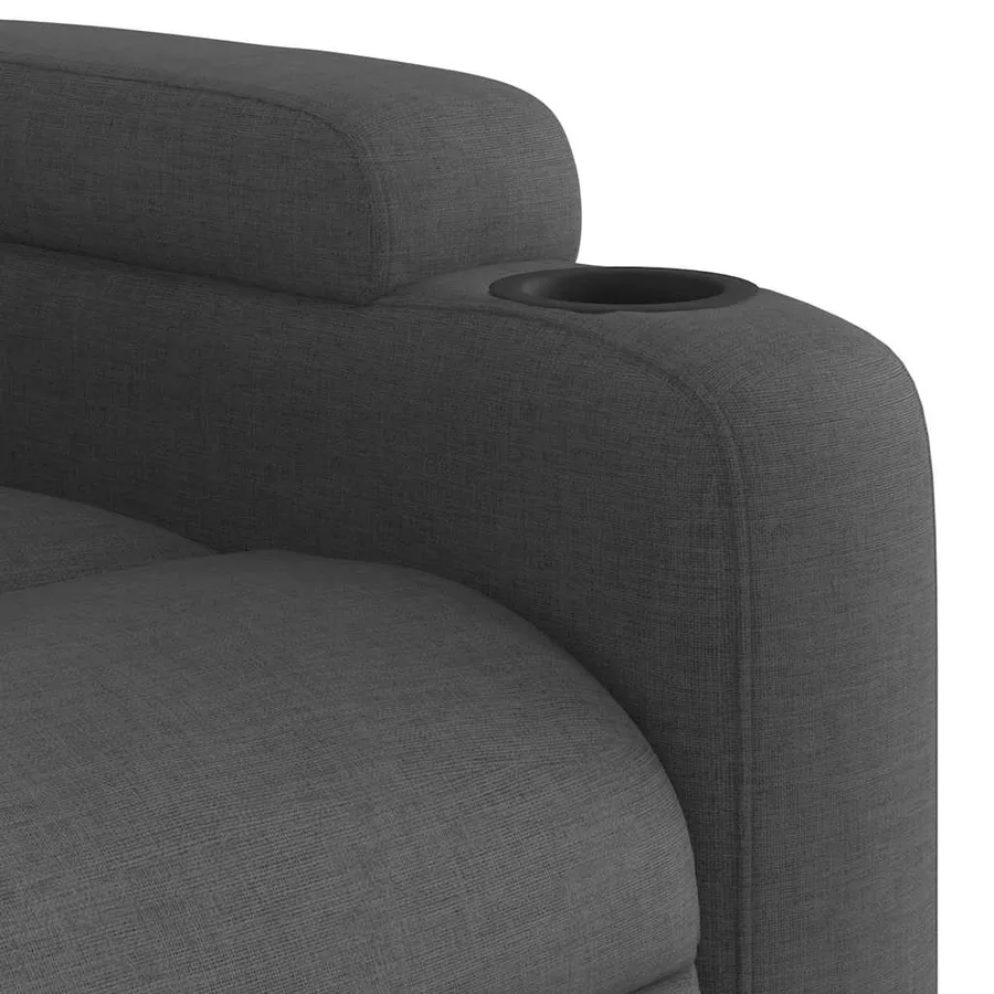 Fauteuil inclinable électrique Noir Tissu - 11