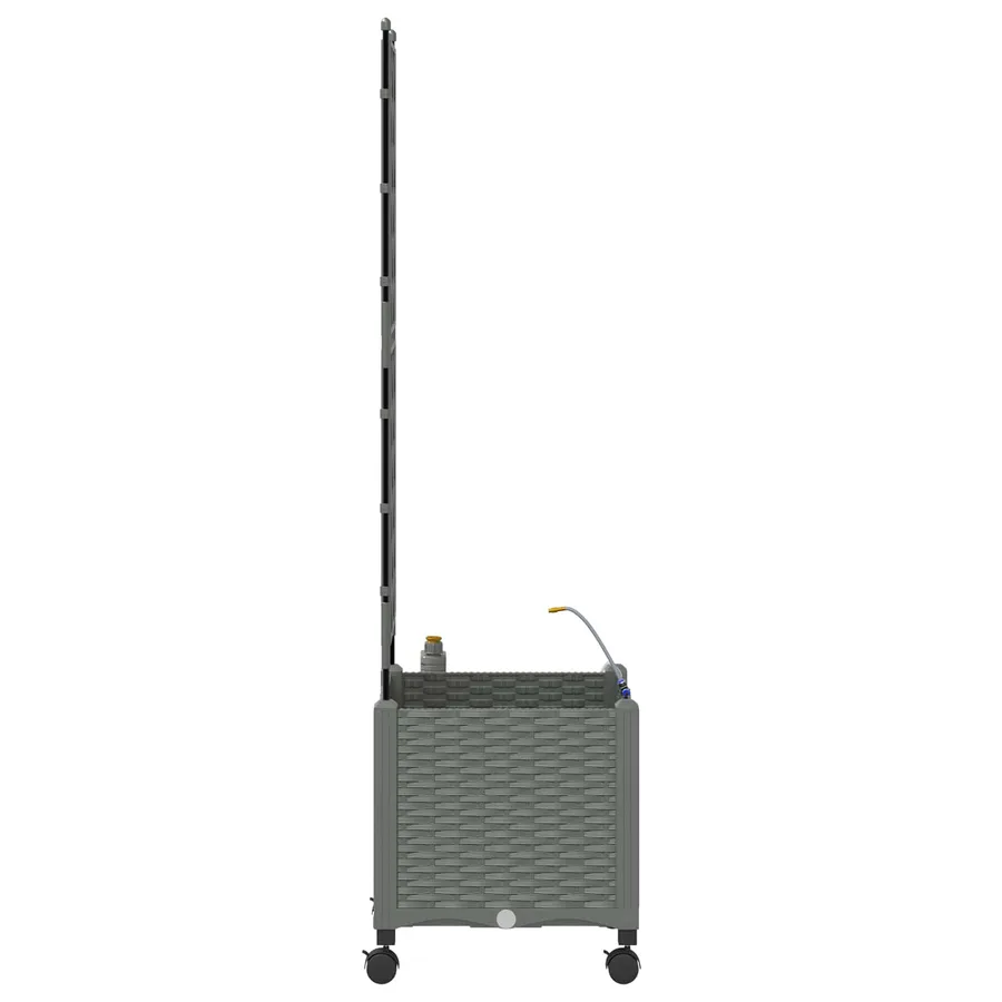 Porte-plante de jardin avec irrigation et roues Gris clair PP - 3