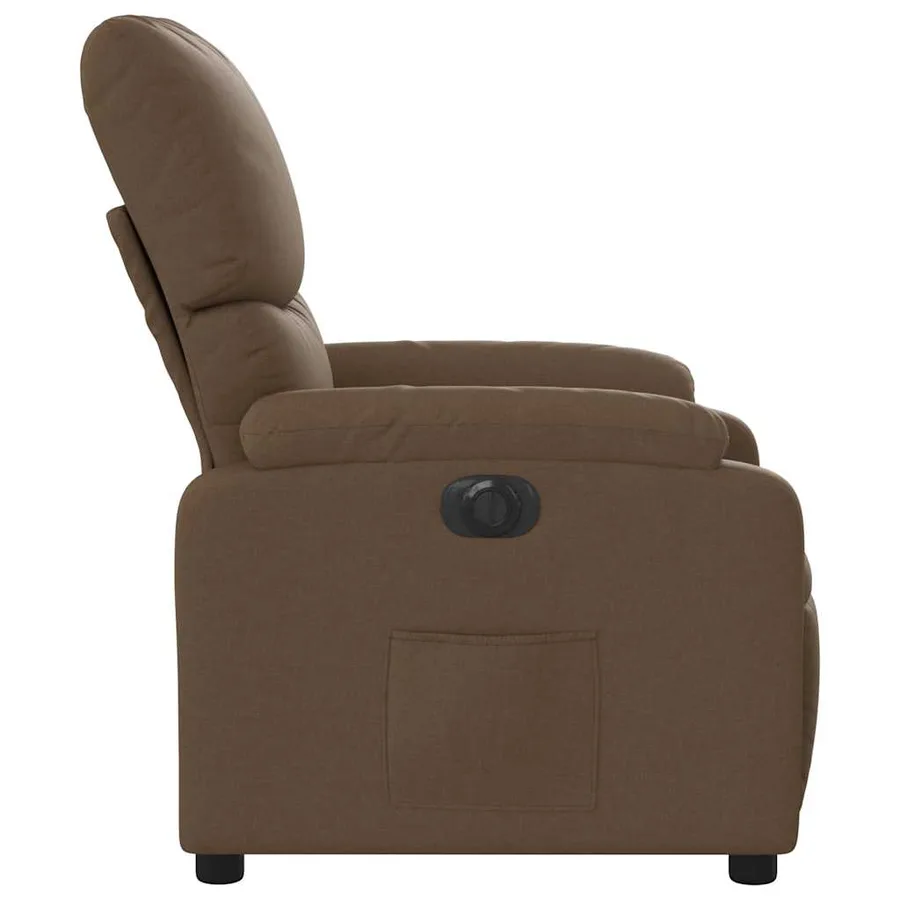 Fauteuil inclinable électrique Marron Tissu - 10