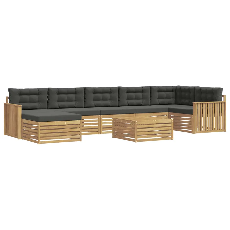 Ensemble de canapés d'extérieur 8 pc Blanc et anthracite - 2