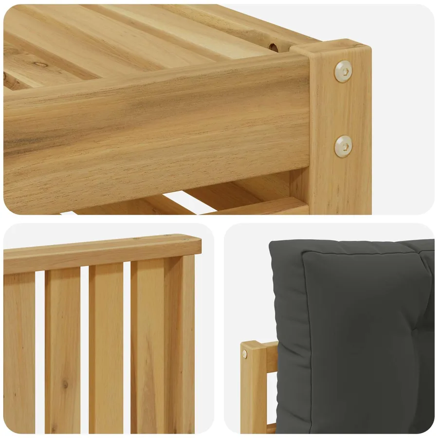 Ensemble de canapés d'extérieur 8 pc Blanc et anthracite - 7