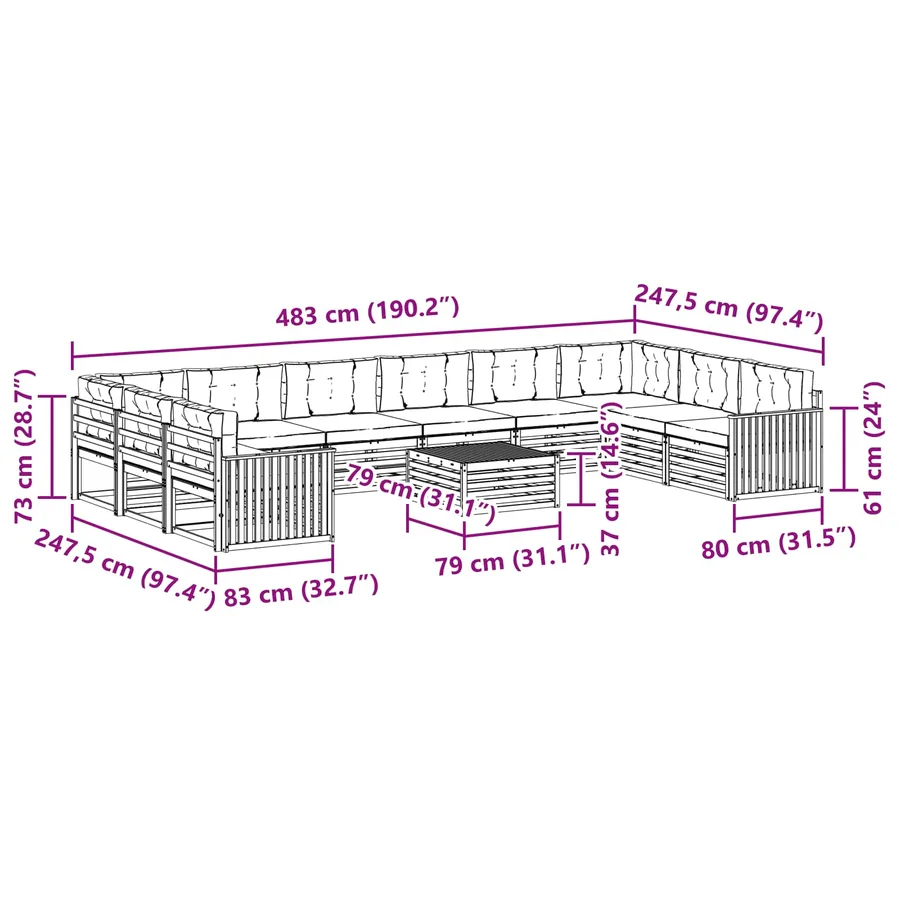 Ensembles de canapés 11 pc - 8
