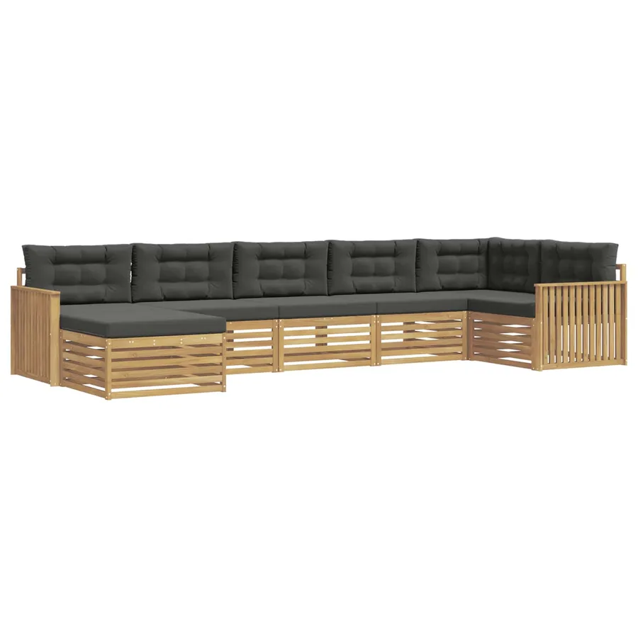 Ensemble de canapés d'extérieur 7 pc Blanc et anthracite - 2