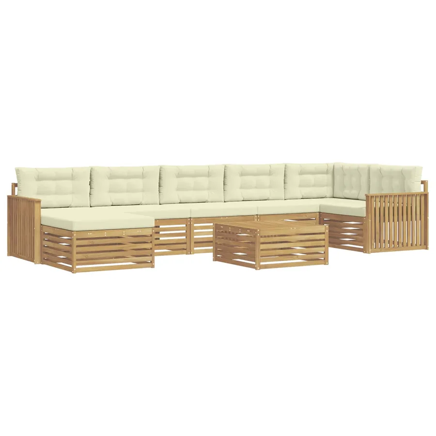 Ensemble de canapés d'extérieur 8 pc Blanc et crème - 2