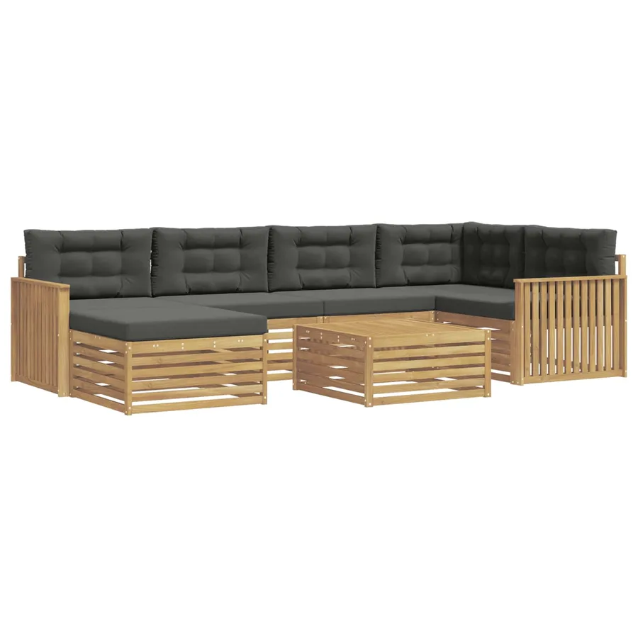 Ensemble de canapés d'extérieur 7 pc Blanc et anthracite - 2