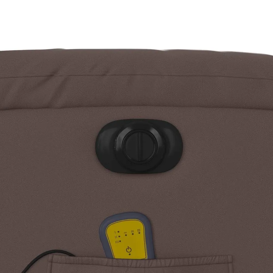 Fauteuil de massage inclinable électrique marron similicuir - 12