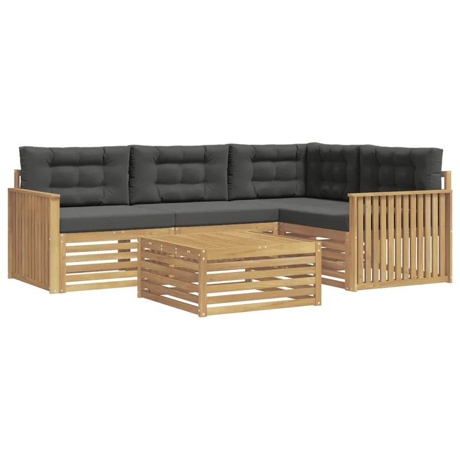 Ensemble de canapés d'extérieur 5 pc Blanc et anthracite - 2
