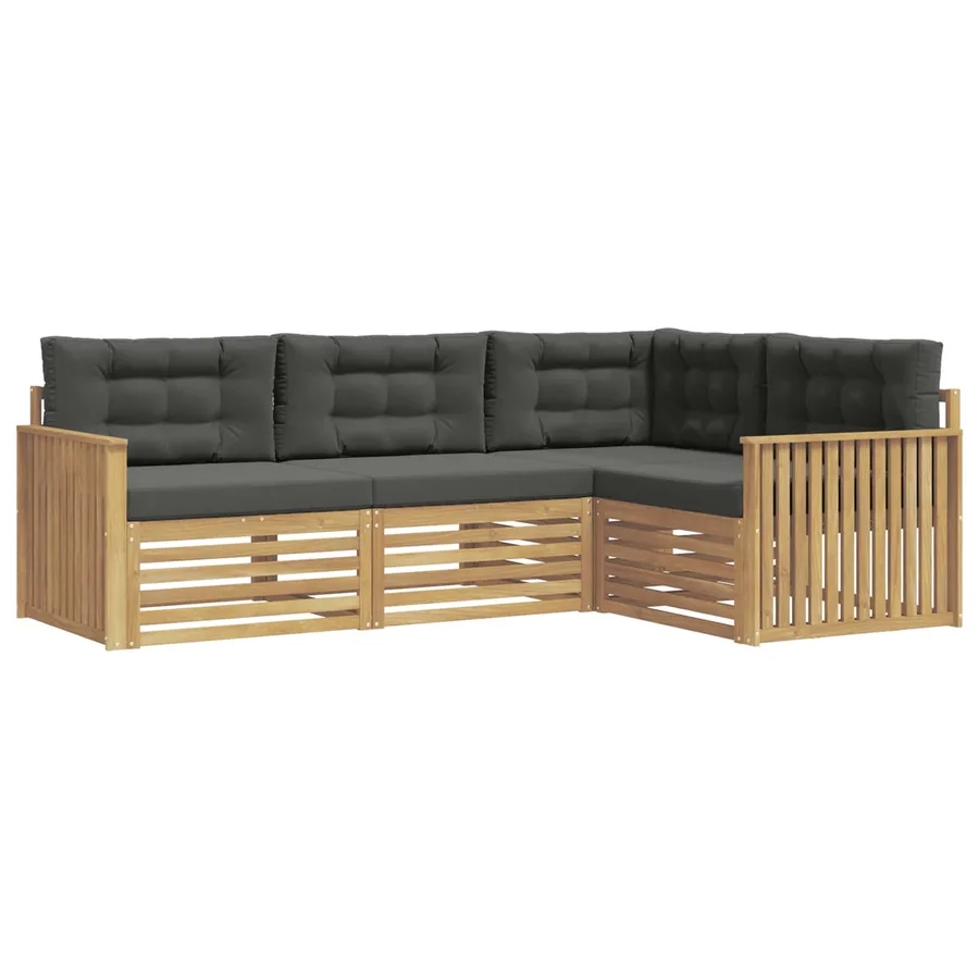 Ensemble de canapés d'extérieur 4 pc Blanc et anthracite - 2