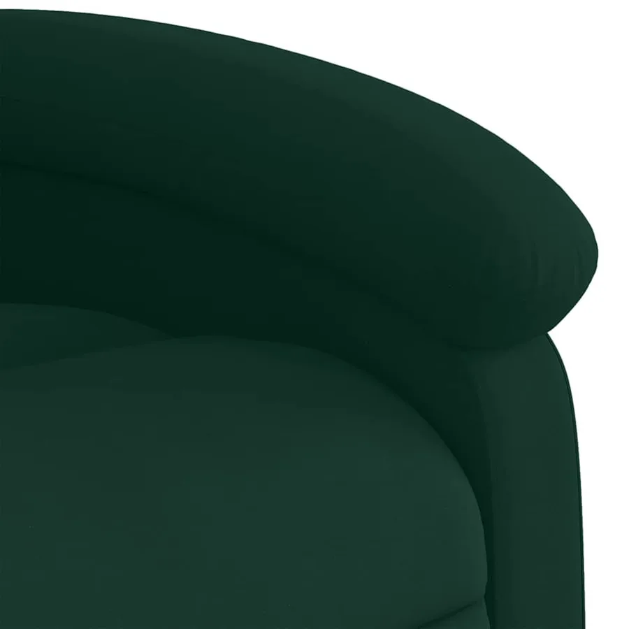 Fauteuil inclinable de massage électrique vert foncé velours - 11