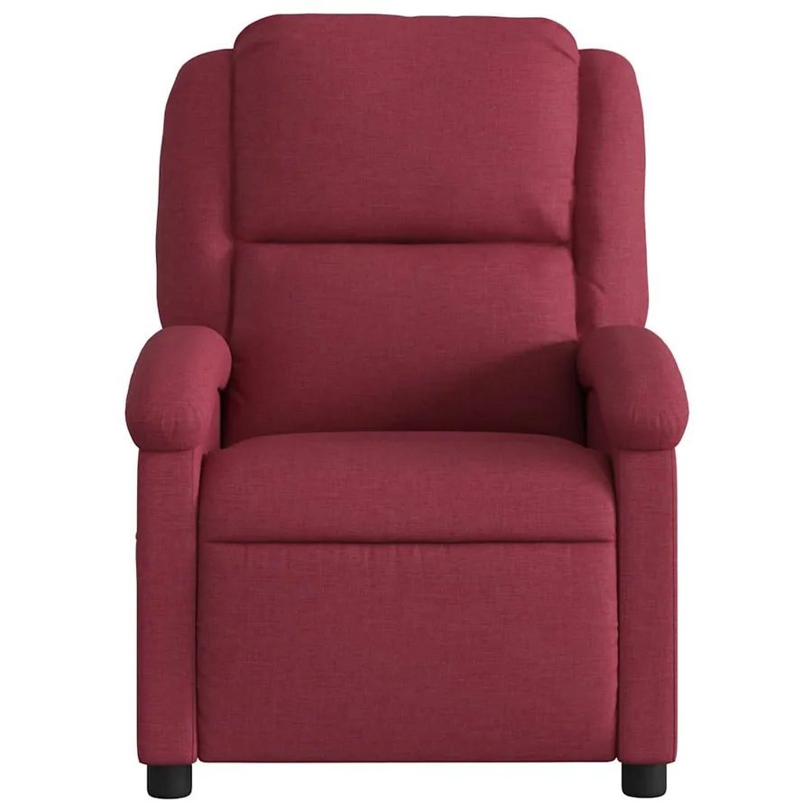 Fauteuil de massage inclinable électrique Rouge bordeaux Tissu - 9