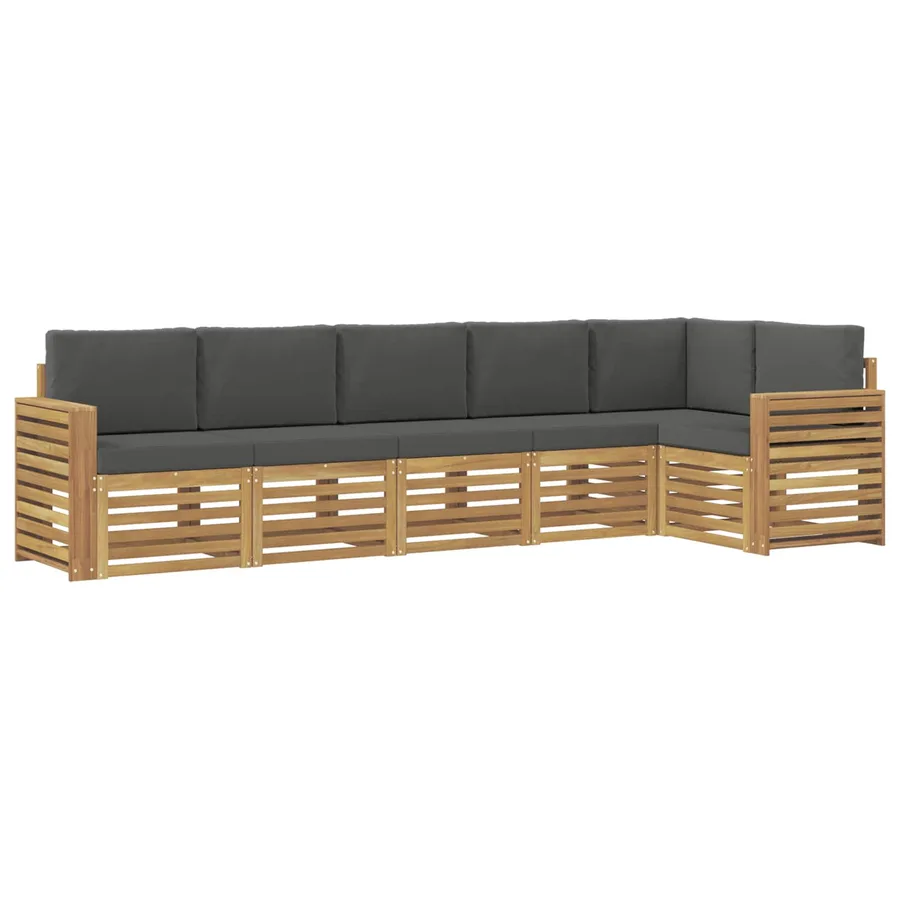 Ensemble de canapés d'extérieur 6 pcs Blanc et anthracite - 2