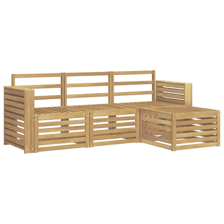 Ensemble de canapés d'extérieur 4 pcs Blanc - 2