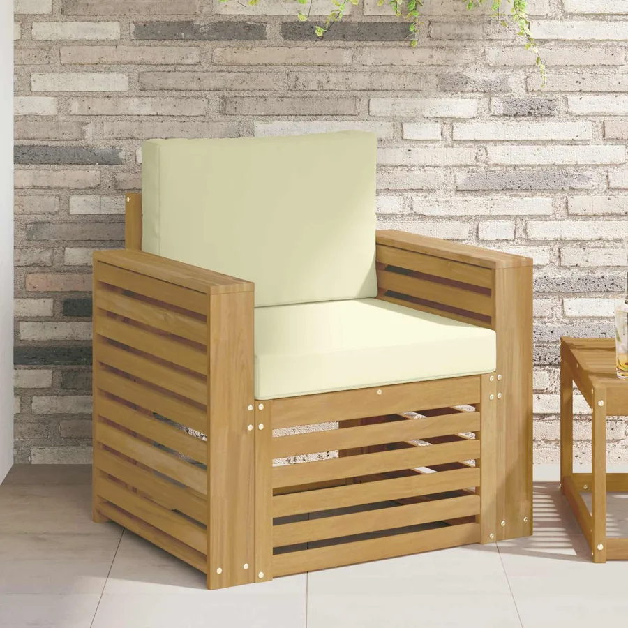 Ensemble de canapés d'extérieur Polyester Blanc