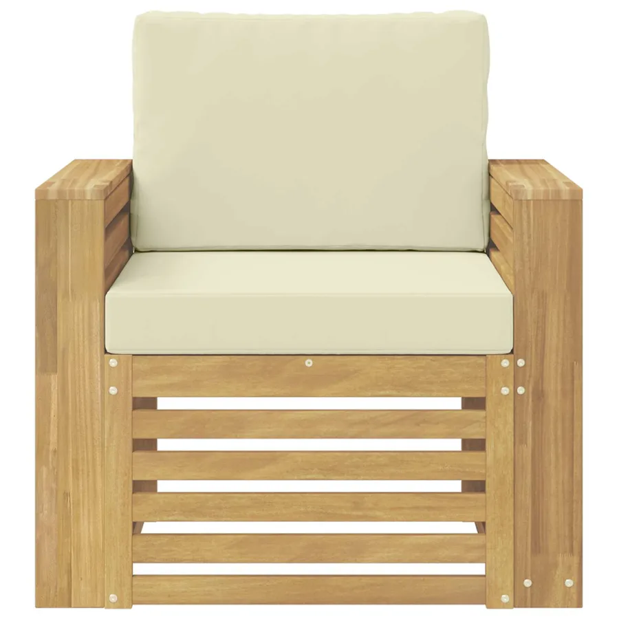 Ensemble de canapés d'extérieur Polyester Blanc - 3