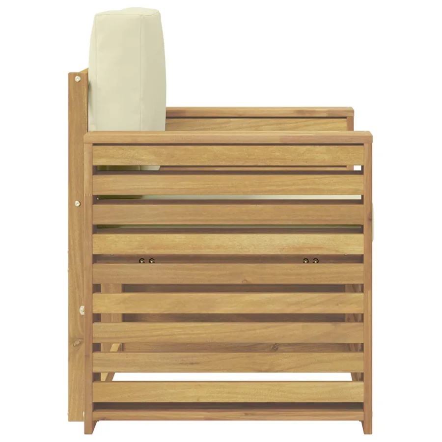 Ensemble de canapés d'extérieur Polyester Blanc - 4