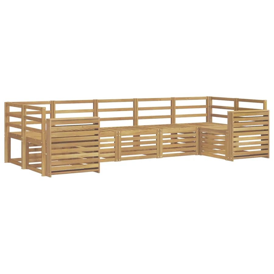 Ensemble de canapés d'extérieur 7 pcs Blanc 304 x 132,5 x 73 cm - 2