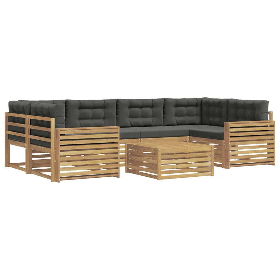 Ensemble de canapés d'extérieur 7 pc Blanc et anthracite - 2