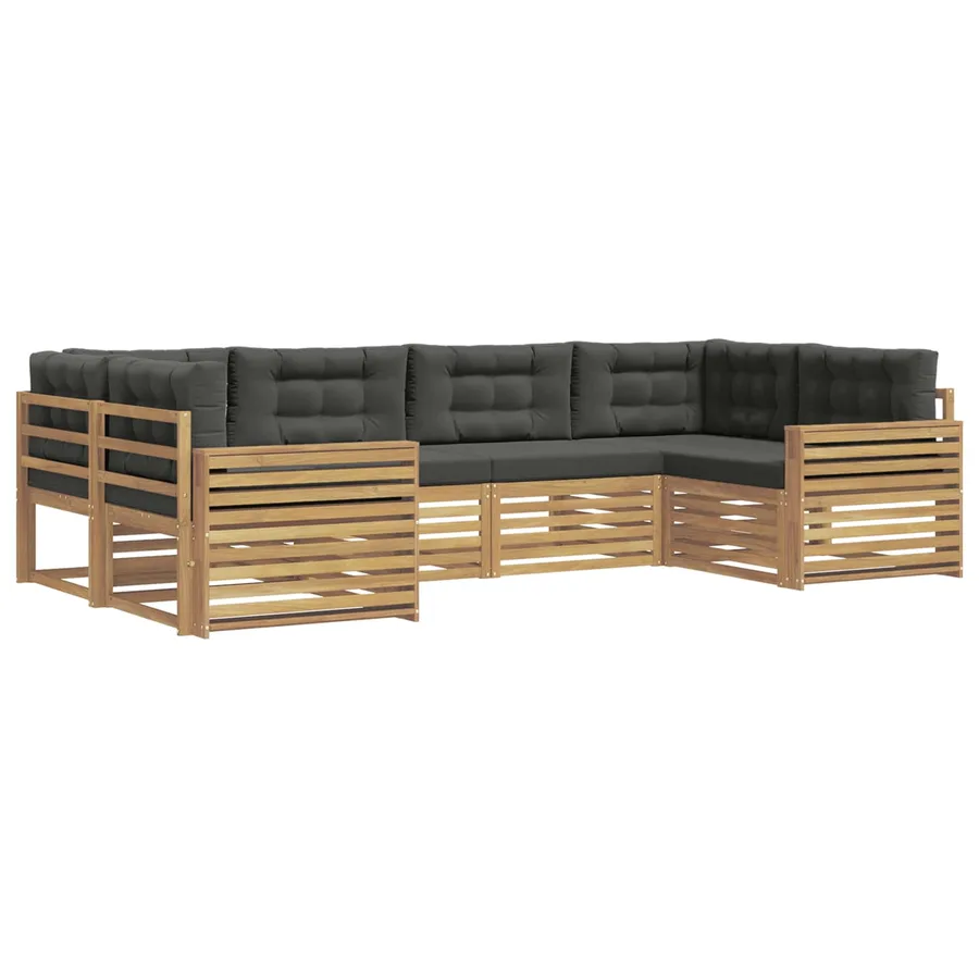Ensemble de canapés d'extérieur 6 pc Blanc et anthracite - 2