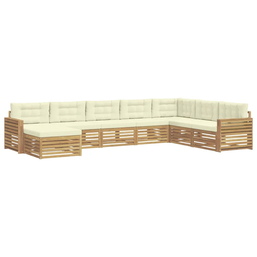 Ensemble de canapés d'extérieur 8 pc Blanc et crème - 2