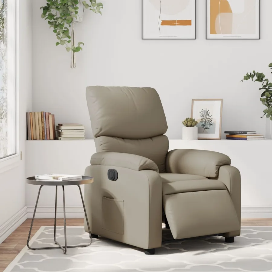 Fauteuil inclinable électrique Cappuccino Similicuir - 15