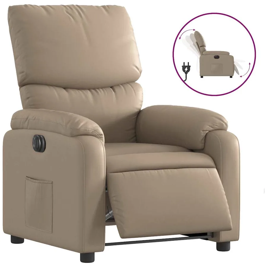 Fauteuil inclinable électrique Cappuccino Similicuir - 2