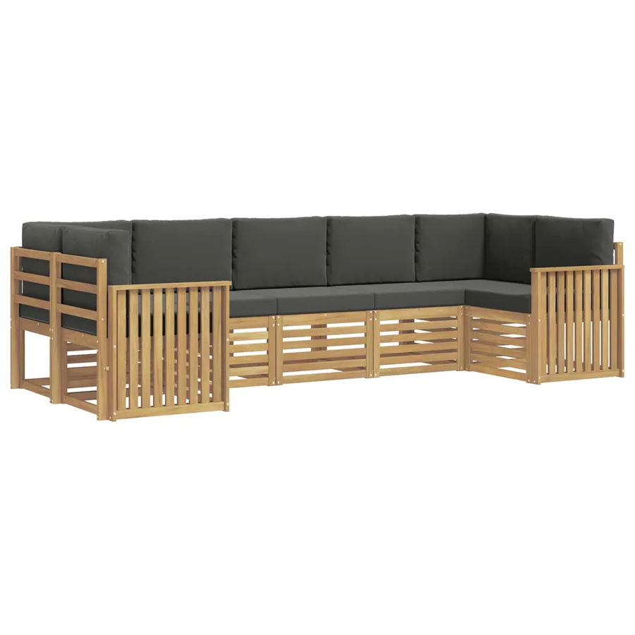 Ensemble de canapés d'extérieur 7 pcs Blanc et anthracite - 2
