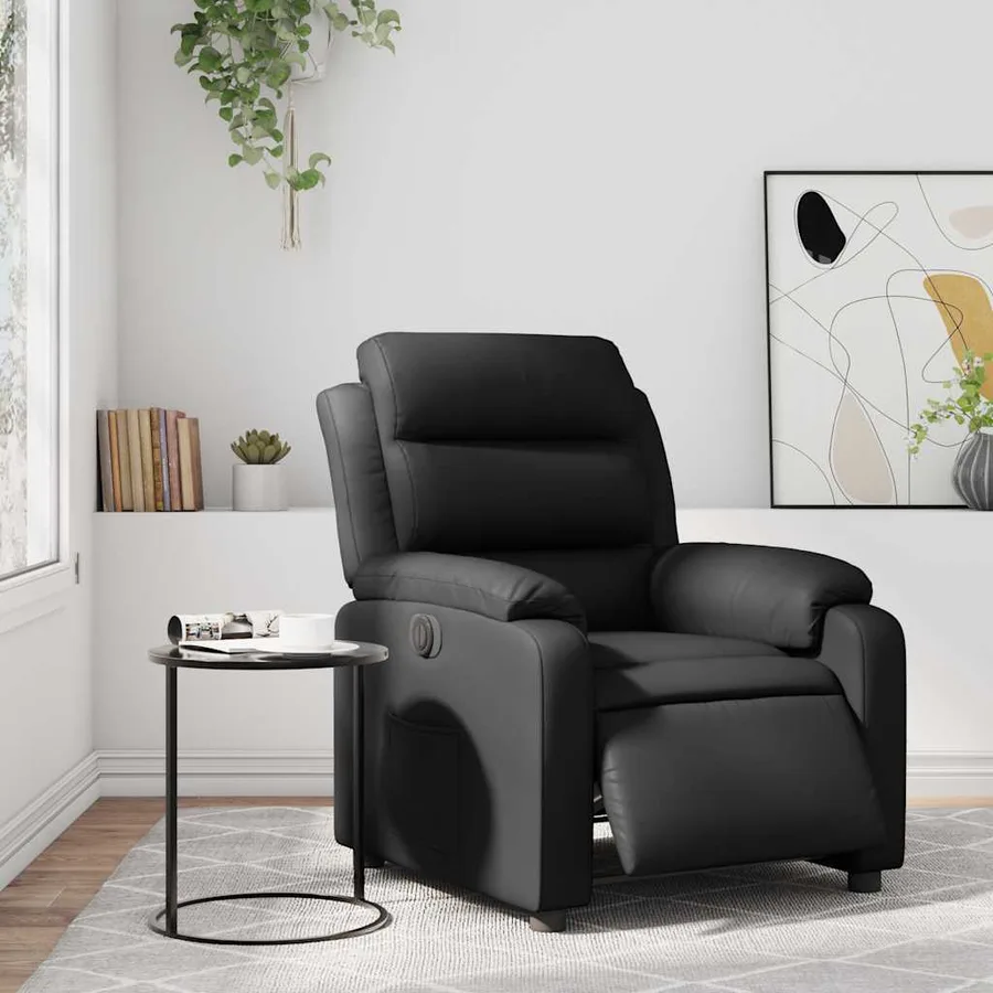 Fauteuil inclinable électrique Noir Similicuir - 15