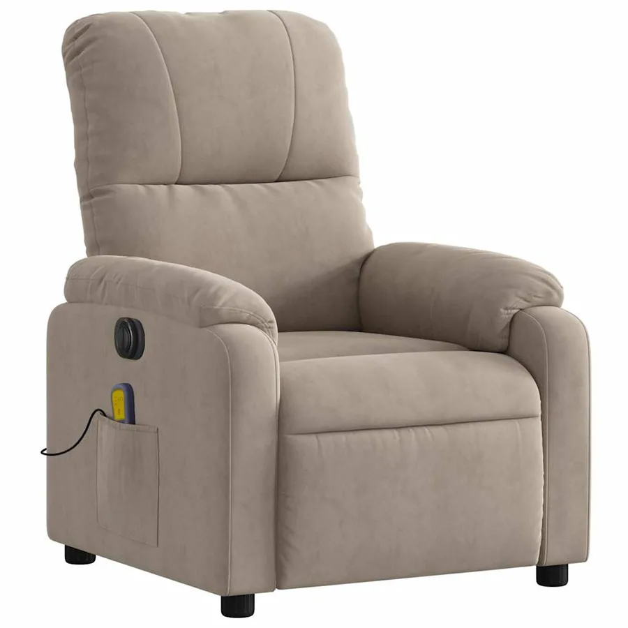 Fauteuil inclinable de massage électrique taupe - 4