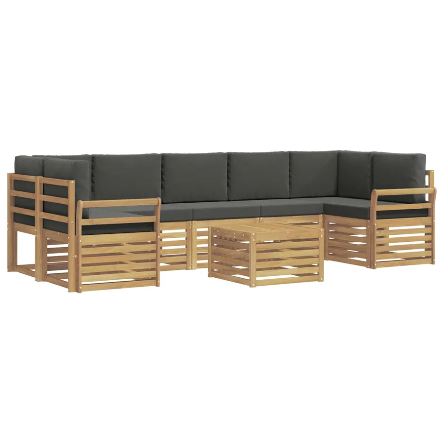 Ensemble de canapés d'extérieur 8 pcs Blanc et anthracite - 2