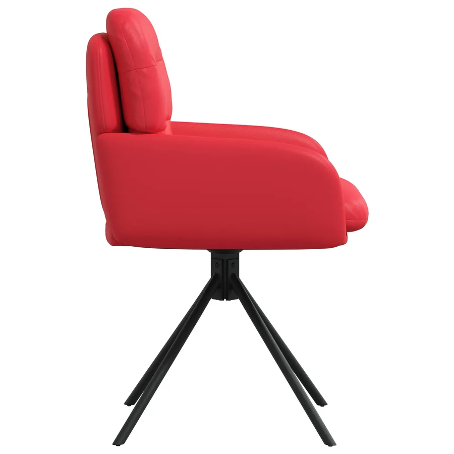 Chaises de salle à manger pivotantes 6 pcs Simili cuir Rouge - 4