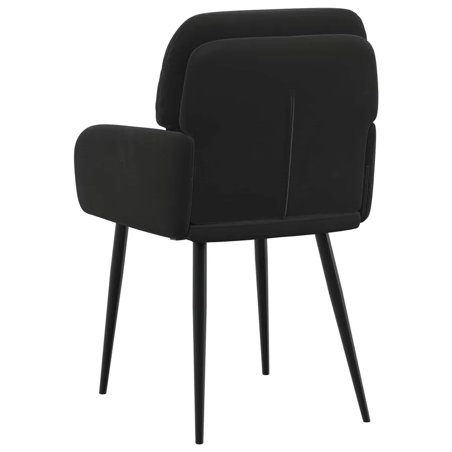 Chaises de salle à manger 2 pcs Velours Noir 59 x 59,5 x 90 cm - 5