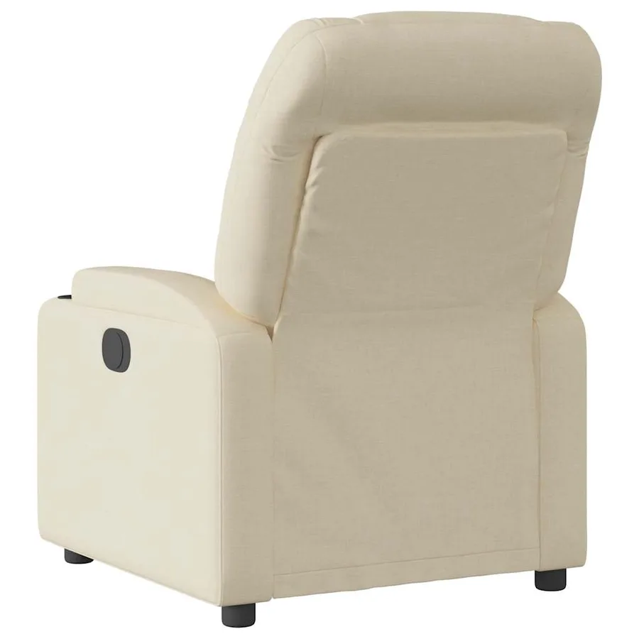 Fauteuil inclinable électrique Crème Tissu - 5