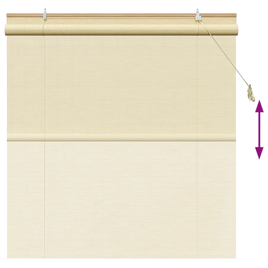 Store enrouleur Naturel 160 x 160 cm Bambou - 6