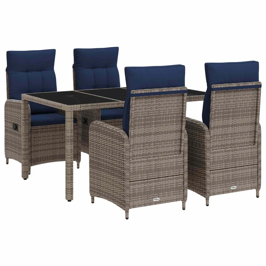 Ensemble de repas extérieur 5 pcs polyrotin - 2